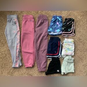 Girls size 7/8 Athletic shorts & pants bundle.